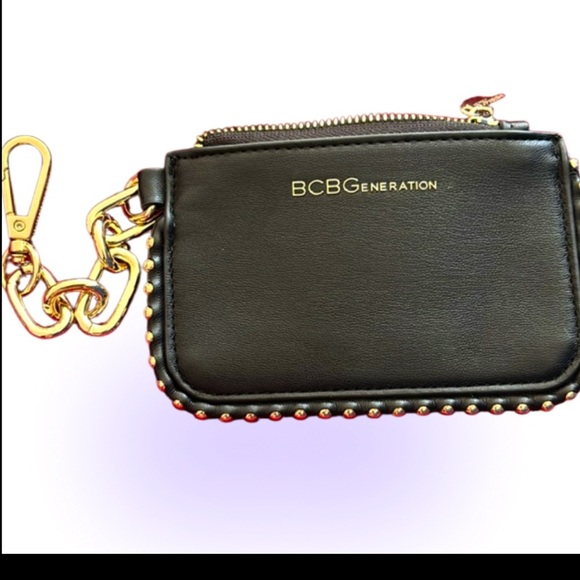 BCBGeneration Black Studded Keychain Wallet - Picture 11 of 11